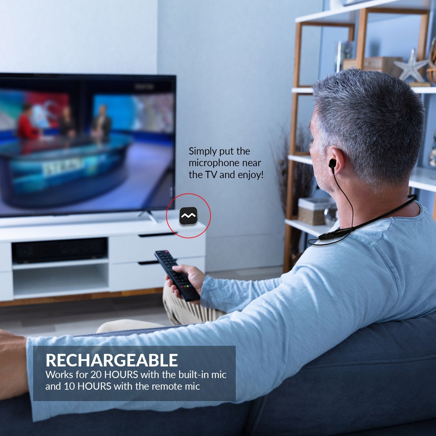 NW10 Pro Neckband Listener wiederaufladbarer Hörverstärker mit drahtlosem Mikrofon